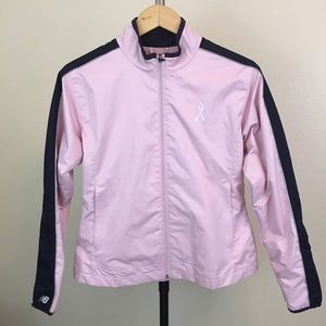 New Balance pink ribbon windbreaker jacket S